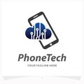 Phone Tech Logo Design Template