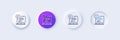 Phone timing line icon. Smartphone app sign. Line icons. Vector