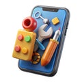 Phone Tools Icon Representing Mobile Device Utilities and Digital Communication Features