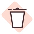 Phone trashbin, icon Royalty Free Stock Photo