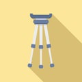 Phone tripod icon flat vector. Mobile camera stand Royalty Free Stock Photo