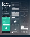 Phone UI elements kit for mobile apps development