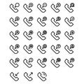 Phone user interface icon include plus,remove,cross,search,download,upload,hearth,lock,check,user,setting,block,secure,airplane, Royalty Free Stock Photo