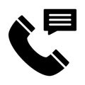 Phone glyph flat vector icon Royalty Free Stock Photo