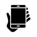 Phone glyph flat vector icon Royalty Free Stock Photo