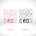 Phone vector many linear work icon design