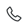 Phone vector symbol call icon communication. Connection telephone sign business contact flat illustration. Support phone icon Royalty Free Stock Photo