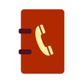 Phone vector symbol call icon communication. Connection telephone sign business contact flat illustration. Support phone icon Royalty Free Stock Photo