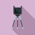 Phone video stand icon flat vector. Mobile tripod Royalty Free Stock Photo