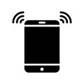 Phone wifi glyph flat vector icon