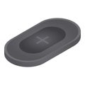 Phone wireless charger icon, isometric style