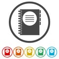 Phonebook icon. Book vector illustration