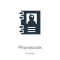 Phonebook icon vector. Trendy flat phonebook icon from strategy collection isolated on white background. Vector illustration can Royalty Free Stock Photo