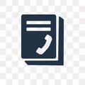 Phonebook vector icon isolated on transparent background, Phonebook transparency concept can be used web and mobile