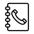 Phonebook Vector Thick Line Icon For Personal And Commercial Use