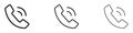 Phoneline in Thin line black color. flat simple vector symbols illustration Royalty Free Stock Photo