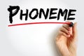 Phoneme is a unit of sound that can distinguish one word from another in a particular language, text concept background