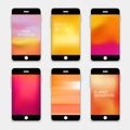 Phones Blurred Backgrounds. Royalty Free Stock Photo