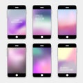 Phones Blurred Backgrounds. Royalty Free Stock Photo