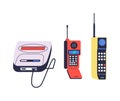 Phones Retro Electronic Devices Evoke Nostalgia With Their Classic Designs, Dials, Antennas And Analog Charm