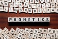 Phonetics word concept on cubes Royalty Free Stock Photo