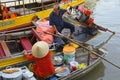 Two Boats at Phong Dien Floating Market Royalty Free Stock Photo