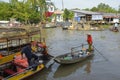 Two Boats at Phong Dien Floating Market Royalty Free Stock Photo