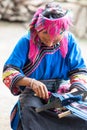 Hilltribe Woman Weaving