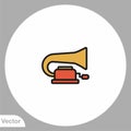 Phonograph vector icon sign symbol Royalty Free Stock Photo