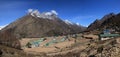 Phortse, beautiful Sherpa village in the Everest Region Royalty Free Stock Photo