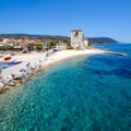 Phospfori tower in Ouranopolis, Mount Athos Royalty Free Stock Photo