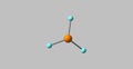 Phosphine molecular structure on grey