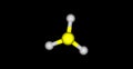 Phosphine molecular structure isolated on black