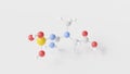 phosphocreatine molecule 3d, molecular structure, ball and stick model, structural chemical formula creatine phosphate