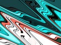 Phosphorescent waves lines, geometries, forms, colorful abstract background Royalty Free Stock Photo