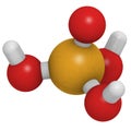 Phosphoric acid (H3PO4) molecule, chemical structure Royalty Free Stock Photo