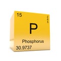 Phosphorus chemical element symbol from periodic table