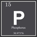 Phosphorus chemical element, dark square symbol