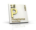 Phosphorus form Periodic Table of Elements Royalty Free Stock Photo