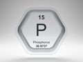 Phosphorus symbol hexagon frame