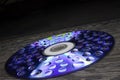 Photo abstraction disk with water drops Royalty Free Stock Photo