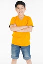 Photo of adorable young happy asian boy looking at camera Royalty Free Stock Photo