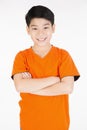 Photo of adorable young happy asian boy looking at camera Royalty Free Stock Photo