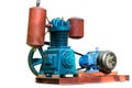 Photo of air compressor with isolated background