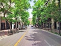 Photo of Akadimias Street near Kannigos Square in downtown Athens, Greece.