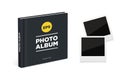 Photo album book with black cover and Vintage photo frames. Vector mockup Royalty Free Stock Photo