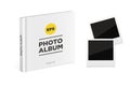 Photo album book with white cover and Vintage photo frames. Vector mockup Royalty Free Stock Photo