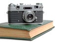 Photo album and camera Royalty Free Stock Photo