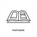 Photo album icon. Symbol photo book for photo services and copy centers