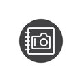 Photo album icon vector